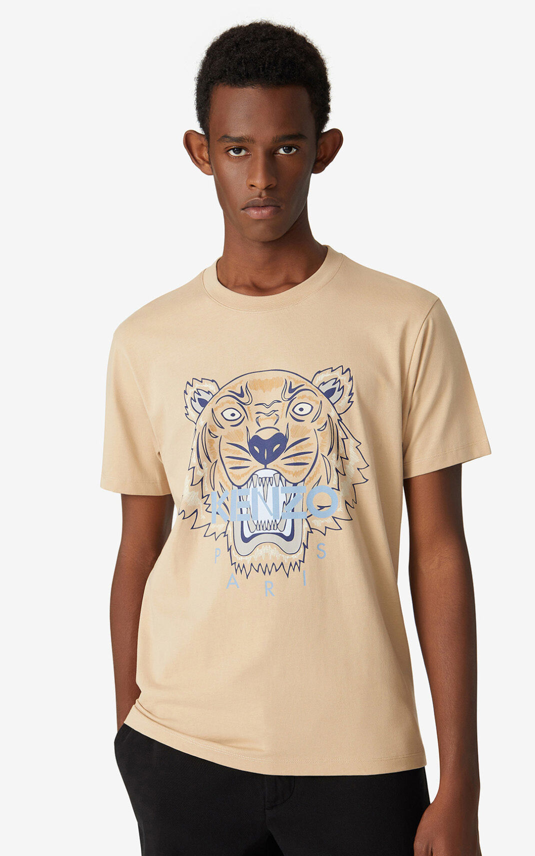 Kenzo Tiger Camisetas Hombre Beige | 4592638-DM